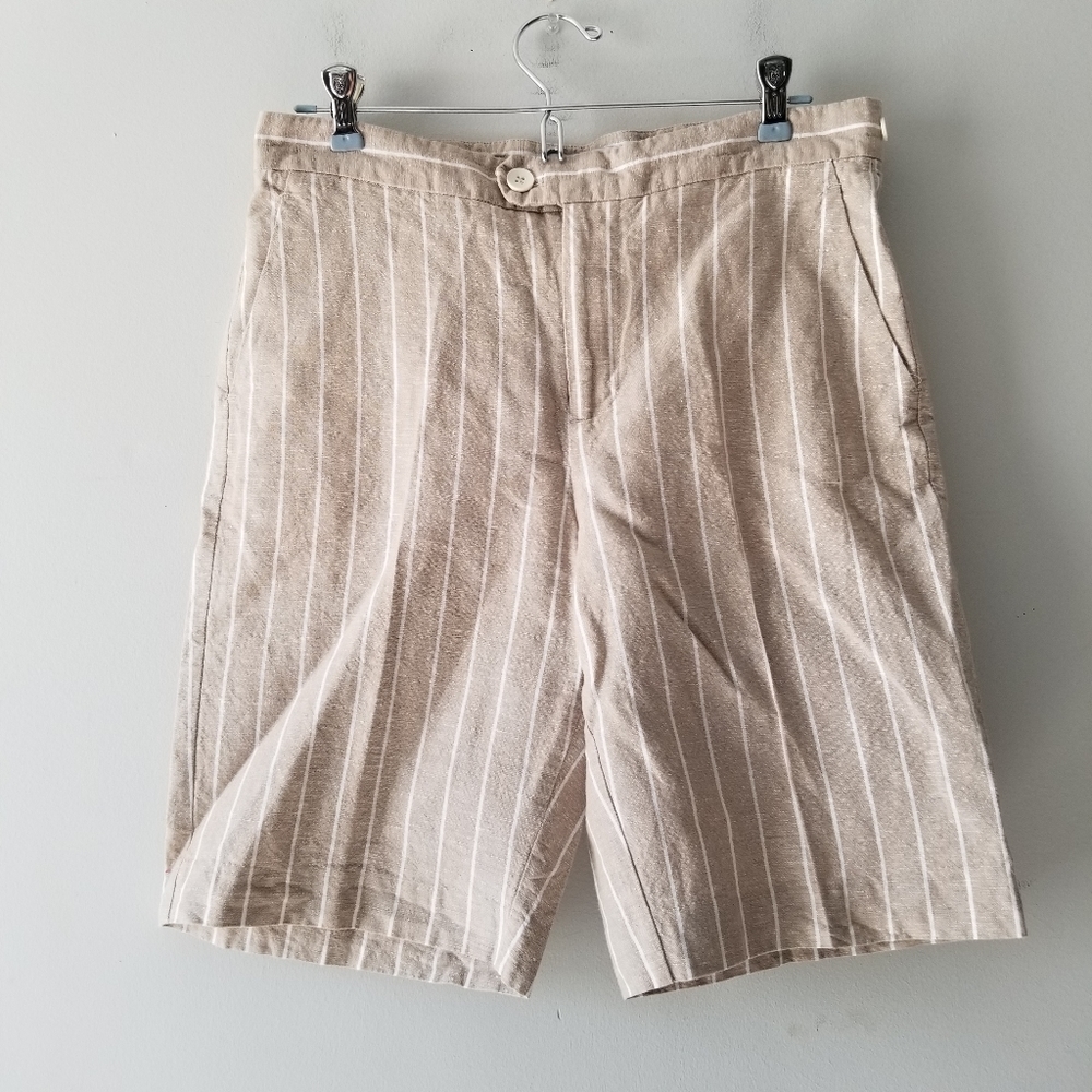 Gibson Latimer Stripe Bermuda Lenen Cotton Shorts 6